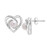 Cultured Freshwater Pearl (5mm) & Diamond Accent Heart Stud Earrings in Sterling Silver