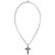 Diamond Accent Cross 22" Pendant Necklace  in Stainless Steel & Black Ion-Plate, Created for Macy's