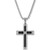 Diamond Accent Cross 22" Pendant Necklace  in Stainless Steel & Black Ion-Plate, Created for Macy's
