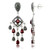 Marcasite and Garnet (3-3/4 ct. t.w.) Chandelier Post Earrings in Sterling Silver