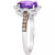 Amethyst (3 ct. t.w.) & Diamond (3/8 ct. t.w.) Ring in 14k White Gold (Also in Blue Topaz & Citrine)