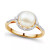 Cultured Freshwater Pearl (8mm) & Diamond (1/6 ct. t.w.) Ring in 14k Gold or 14k White Gold