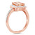 Morganite (2 ct. t.w.) and Diamond (1/4 ct. t.w.) Ring in 14K Rose Gold-Plated Sterling Silver