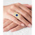 Cubic Zirconia Lab-Created Blue Spinel (1/3 ct. t.w.) Evil Eye Ring in 14k Gold-Plated Sterling Silver