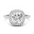 Moissanite Cushion Halo Ring (2-7/8 ct. tw. Diamond Equivalent) in 14k White Gold