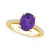 Amethyst (2-1/2 ct. t.w.) and Diamond (1/4 ct. t.w.) Ring in 14K Yellow Gold