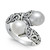 Cultured Freshwater Pearl (8-1/2mm) Scrollwork Bypass Ring in Sterling Silver