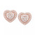 Diamond Baguette Heart Stud Earrings (1/2 ct. t.w.) in 14k Gold , 14k White Gold or 14k Rose Gold