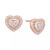 Diamond Baguette Heart Stud Earrings (1/2 ct. t.w.) in 14k Gold , 14k White Gold or 14k Rose Gold
