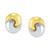 Yinyang Design Polished Stud Earrings in 14k Two-Tone Gold, Created for Macy's