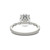 Moissanite Accented Solitaire Engagement Ring (2-1/2 Carat Total Weight Certified Diamond Equivalent) in 14K White Gold