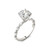 Moissanite Accented Solitaire Engagement Ring (2-1/2 Carat Total Weight Certified Diamond Equivalent) in 14K White Gold