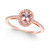 Morganite (5/8 ct. t.w.) and Diamond (1/6 ct. t.w.) Ring in 14k Rose Gold