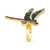 Chocolatier® Multi-Gemstone (2-1/3 ct. t.w.) & Diamond (3/8 ct. t.w.) Dragonfly Ring in 14k Gold