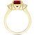 Garnet and Diamond Ring (3-1/10 ct.t.w and 1/3 ct.t.w) 14K Yellow Gold