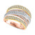 EFFY® Diamond Multirow Crossover Statement Ring (1-3/8 ct. t.w.) in 14k Gold, White Gold & Rose Gold