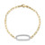 EFFY® Diamond Pavé Link Chain Bracelet (1/2 ct. t.w.) in 14k White and Yellow Gold
