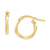 2-Pc. Set Polished & Twist Style Small Hoop Earrings in 10k Gold