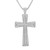 Men's Diamond Cross 22" Pendant Necklace (1 ct. t.w.) in 14k Gold-Plated Sterling Silver  or Sterling Silver