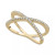 Diamond Crossover Ring in 10k White or Yellow Gold (1/4 ct. t.w.), Created for Macy's