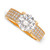 Cubic Zirconia Solitaire Pavé Ring in Gold-Plated Sterling Silver, Created for Macy's