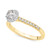 Diamond Halo Bridal Set (3/4 ct. t.w.) in 14k Yellow and White Gold