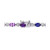 Multi-Color Created Sapphire (9 7/8 ct. t.w.) and Diamond-Accent Tennis Bracelet in Sterling Silver