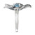 Blue Topaz (1 ct. t.w.) & Marcasite Flower Ring in Sterling Silver