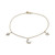 Diamond Moon & Stars Charm Ankle Bracelet (1/10 ct. t.w.) in 10k Gold, Created for Macy's