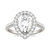 Moissanite Pear Halo Ring (2-5/8 ct. tw. Diamond Equivalent) in 14k White Gold