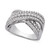 Diamond Crossover Statement Ring (1 ct. t.w.) in Sterling Silver