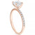 Diamond Solitaire Round-Cut Pavé Engagement Ring (3/4 ct. t.w.) in 14k White or Rose Gold