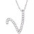 Diamond Initial Pendant Necklace (1/10 ct. t.w.) in Sterling Silver, 16" + 2" Extender