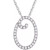 Diamond Initial Pendant Necklace (1/10 ct. t.w.) in Sterling Silver, 16" + 2" Extender