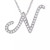 Diamond Initial Pendant Necklace (1/10 ct. t.w.) in Sterling Silver, 16" + 2" Extender