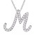 Diamond Initial Pendant Necklace (1/10 ct. t.w.) in Sterling Silver, 16" + 2" Extender