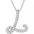 Diamond Initial Pendant Necklace (1/10 ct. t.w.) in Sterling Silver, 16" + 2" Extender