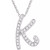 Diamond Initial Pendant Necklace (1/10 ct. t.w.) in Sterling Silver, 16" + 2" Extender