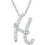 Diamond Initial Pendant Necklace (1/10 ct. t.w.) in Sterling Silver, 16" + 2" Extender