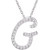 Diamond Initial Pendant Necklace (1/10 ct. t.w.) in Sterling Silver, 16" + 2" Extender