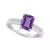 Amethyst (1-5/8 ct .t.w.) and Diamond (1/8 ct .t.w.) Ring in 14K Yellow Gold