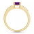 Amethyst (1-5/8 ct .t.w.) and Diamond (1/8 ct .t.w.) Ring in 14K Yellow Gold