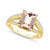 Morganite and Diamond Accent Ring in 14K Yellow Gold