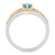 Enchanted Disney Swiss Blue Topaz (1/4 ct. t.w.) & Diamond (1/5 ct. t.w.) Jasmine Ring in 14k Gold & Sterling Silver