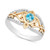 Enchanted Disney Swiss Blue Topaz (1/4 ct. t.w.) & Diamond (1/5 ct. t.w.) Jasmine Ring in 14k Gold & Sterling Silver