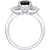 Onyx (1 1/2 ct. t.w. ) & Diamond (1/2 ct. t.w.) Ring in 10k White Gold
