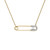 Diamond Safety Pin Charm Collector Pendant Necklace (1/20 ct. t.w.) in 10k Gold, 17" + 1" extender, Created for Macy's
