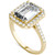 Moissanite Emerald-Cut Halo Ring (4 ct. t.w. Diamond Equivalent) in 14k Gold