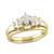 Certified Diamond (1/2 ct. t.w.) Marquise and Princess-Shape Bridal Set in 14k Yellow Gold