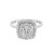 Diamond Cushion Cushion Cluster Engagement Ring (3/4 ct. t.w.) in 14k White Gold
